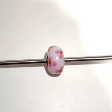 [빠른 발송] 트롤비즈 유니크 비즈 핑크 작은 꽃 1점