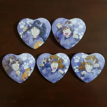 닌타마 란타로 난자타운 5학년 하트 캔뱃지 세트