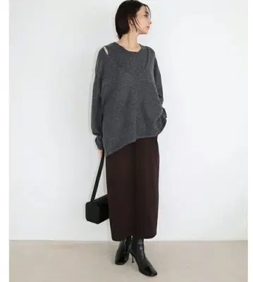 evernavy 초콜릿 브라운 타이트 스커트 S 사이즈