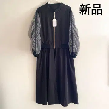 미사용 새상품 블루종 무릎 기장 아우터 블랙 프리 사이즈 셀렉샵 2웨이