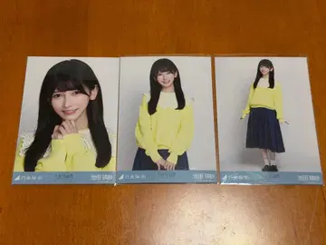 이케다 에레나 노기자카46 브로마이드 카라 부착 코디 3종 컴프