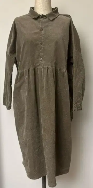 이치 코듀로이 셔츠 원피스