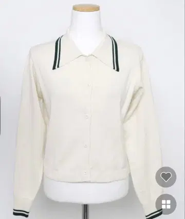 누구 소이 와이드 칼라 소프트 가디건 아이보리