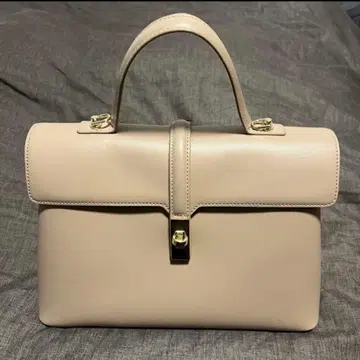 VIS [ 2WAY ] 꼬임 금장 장식 원 핸들 숄더백 베이지