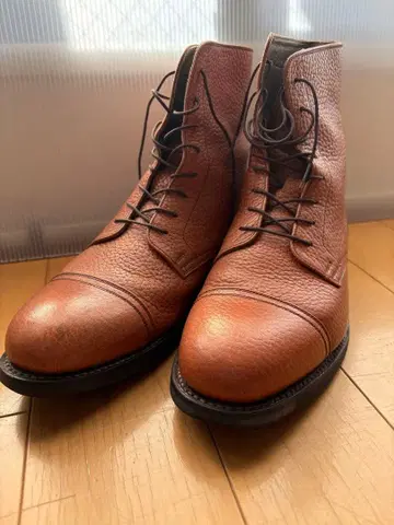 [레어] 일본제 스코치 그레인 브라운 가죽 레이스업 부츠 26cm