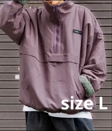 JaVa 자바 콜라보 리버서블 하프 지퍼 나일론 보아 블루종