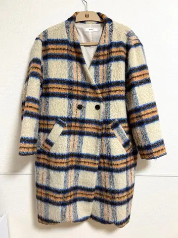 FENNEL 빅 체크 샤기 코트 스콧 클럽 페넬 야마다야