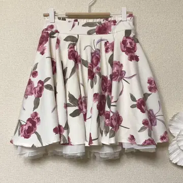 밀피유 클로젯 로디스포토 장미 패턴 스커트 S 새상품 14,080엔