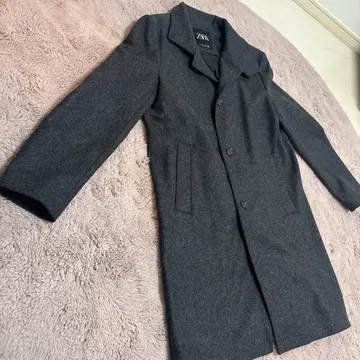 ZARA 다크 그레이 체스터 코트 42