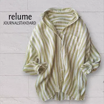 relumeJOURNALSTANDARD 스트라이프 린넨 오버 사이즈 셔츠
