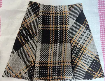 snidel 로빙 체크 미니 스커트 오렌지 사이즈 1