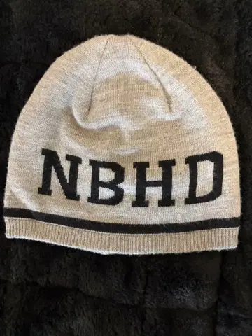 NEIGHBORHOOD NBHD 로고 비니 그레이