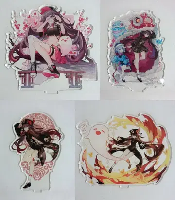 원신 호두 아크릴 스탠드 4점 세트