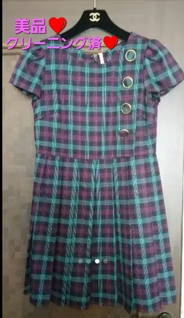 새상품급 세실 맥비 체크 원피스 플리츠 원피스