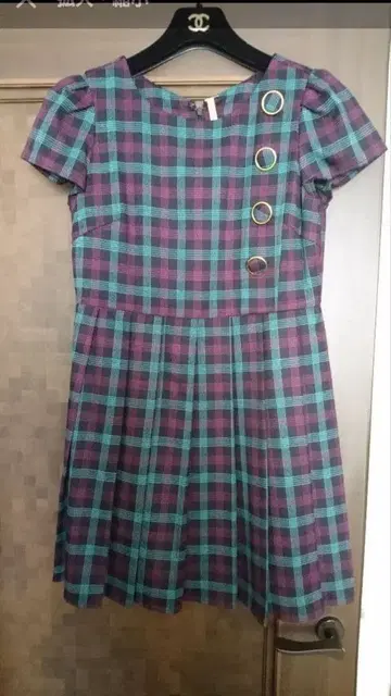 새상품급 세실 맥비 체크 원피스 플리츠 원피스