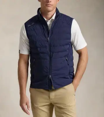 RLX 골프 하이브리드 풀 집업 패널링 베스트 네이비 S