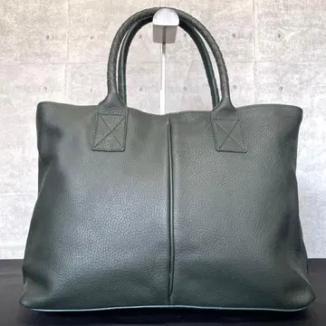[ 미사용급 ] FALORNI 그린 카프 가죽 숄더 A4 토트백