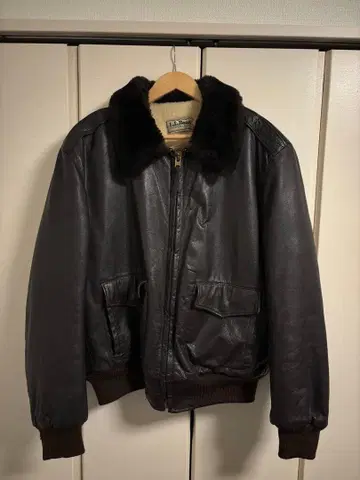 80s L.L.Bean A2 가죽 자켓 퍼 포함