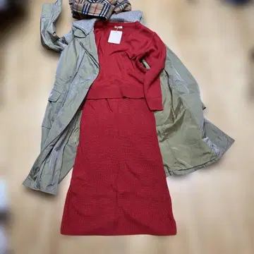 aquiagora 구매 E der 빨간색 니트 스웨터 스커트 크리스마스