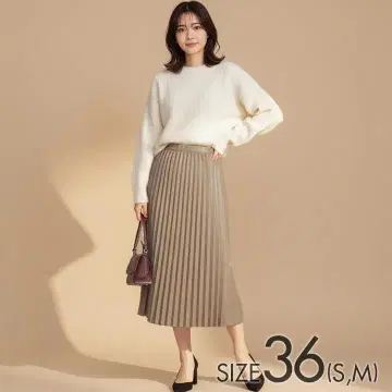 [ 나노 유니버스 ] 인조 가죽 플리츠 스커트