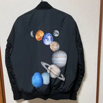 STEREO VINYLS MA-1 플라이트 자켓 블루종 블랙 L