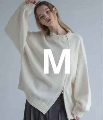 ELLUV 엘르 카브라운 지퍼 기믹 헤비 오버사이즈 니트