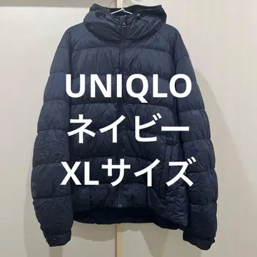 유니클로 후드 부착 다운 자켓 XL 사이즈 네이비 클리닝 완료