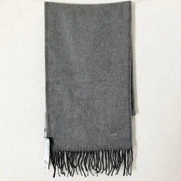 LACOSTE 헤링본 머플러 그레이