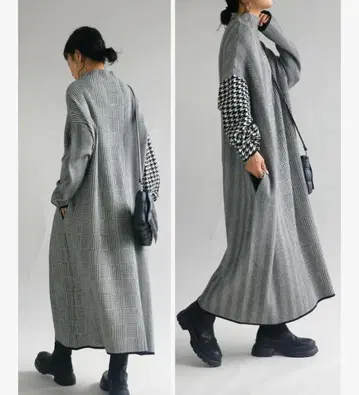 [antiqua] 니트 원피스 여성용 롱 긴팔