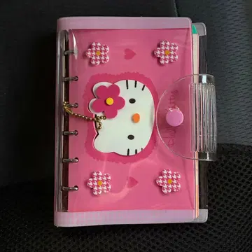 헤이세이 레트로 헬로키티 카오하나 당시물 6공 시스템 수첩 클리어 씰북