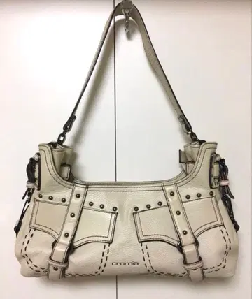 cromia 이탈리아제 아이보리 가죽 원숄더백