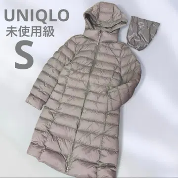 새상품급 UNIQLO 울트라 라이트 다운 롱 코트 유니클로 S 베이지