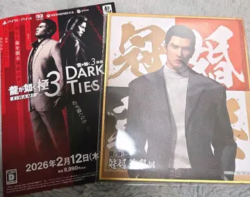 용과 같이 관혼상제전 키류 카즈마 입장 특전 미니 색지 미니 플라이어