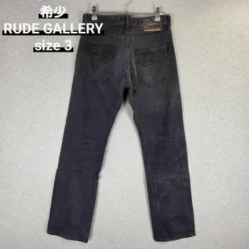 레어 RUDE GALLERY 블랙 데님 팬츠 청바지