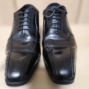 ELLE 블랙 가죽 드레스 슈즈