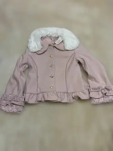 AXES 여성용 핑크 코트 (새상품, 미사용) 로즈 리본 포함 프릴