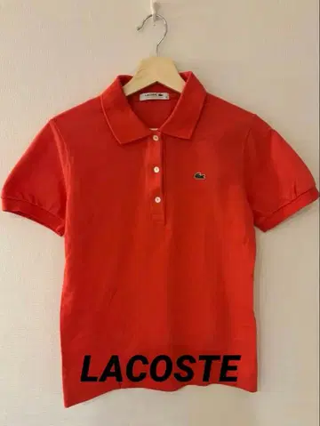 LACOSTE 오렌지 피케 셔츠 38