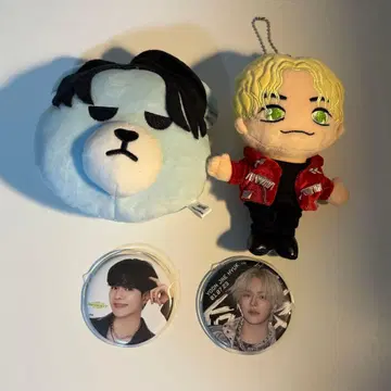 treasure 재혁 패스 케이스 봉제 인형 캔뱃지 세트