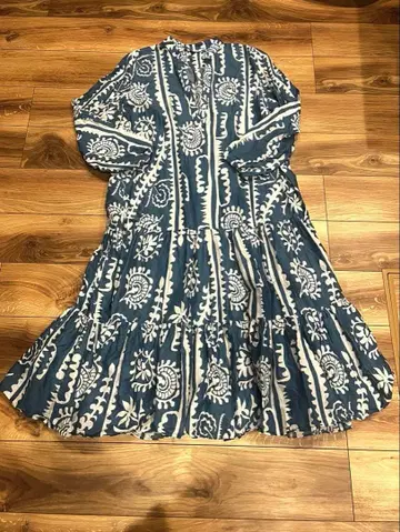 ZARA 패턴 롱 원피스