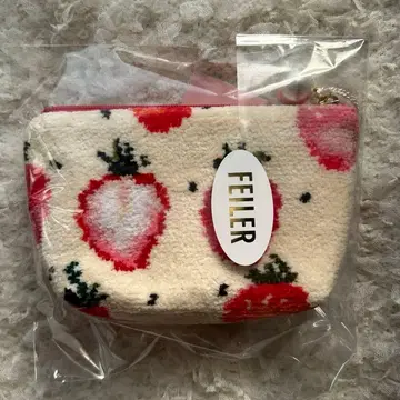 [ 새상품 미개봉 ] FEILER 스트로베리 도트 보트형 파우치