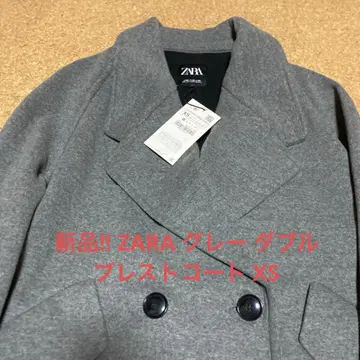새상품!! ZARA 그레이 더블 브레스트 코트 XS