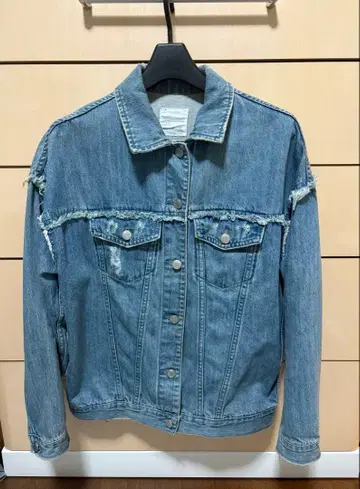 데미지 데님 자켓