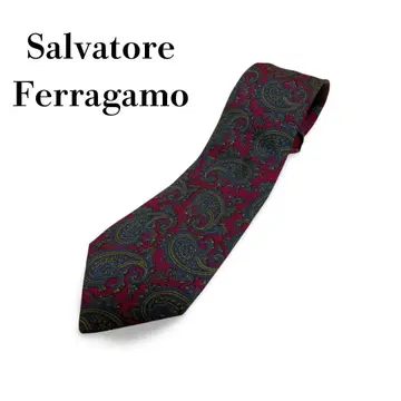Salvatore Ferragamo 넥타이 페이즐리 실크 이탈리아제