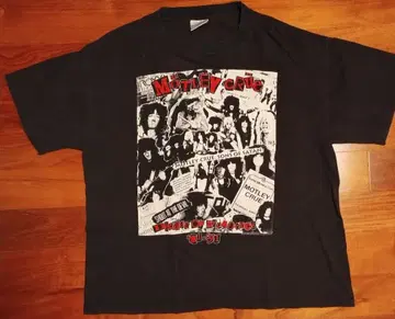 머틀리 크루 데케이드 오브 데카당스 투어 T Brockum 택 XL