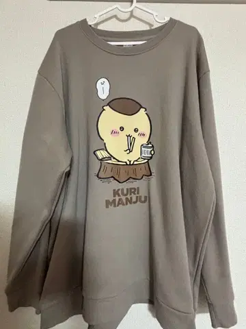 밤만주 캐릭터 맨투맨 5L 그레이