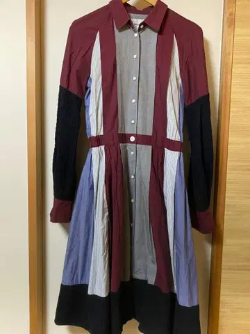 MIDDLA 니트 셔츠 원피스 이소재 플레어 원피스 미들라