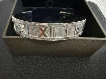 미사용 스테인리스 316L 실버 뱅글 하와이안 로마 숫자