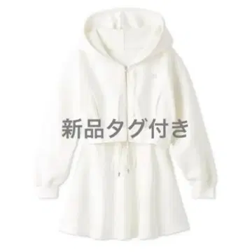 [라스트 1점] SNIDEL 스나이델 맨투맨 미니 셋업 화이트