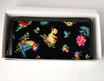 컬러풀 꽃무늬 자수 장지갑