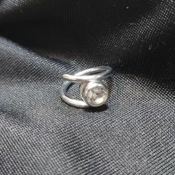 실버 펄 장식 바디피어싱 반지
